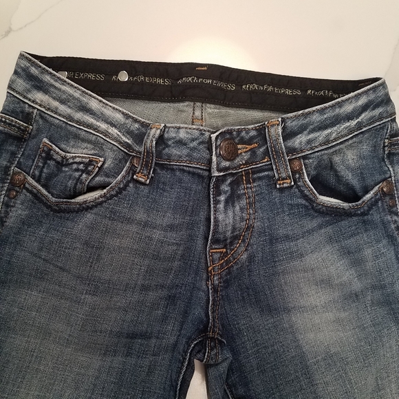Be Rock by Express Women Bootcut Blue Jeans Size 0S - Picture 4 of 12